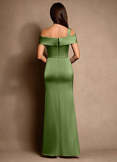 Azazie Altonia Mother of the Bride Dresses Juniper Mermaid Off the Shoulder Stretch Satin Dress image3