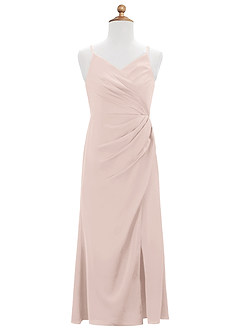 Azazie Maci Junior Klä av Sjöjungfru i Stretch Satin Plisserad image6