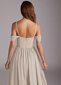Azazie Calianna Bridesmaid Dresses Frost A-Line Off the Shoulder Chiffon Convertible Dress image9