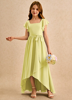Azazie Milly Girls Formal Flower Girl Klänningar Klä A-Line i Chiffong Plisserad image4