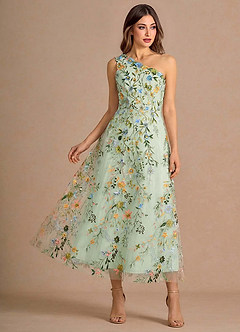 Maribela Light Green Midi Dress image4
