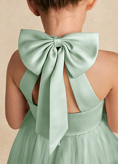 Azazie Bev Flower Girl Dresses Agave A-Line Convertible Tulle Dress image5