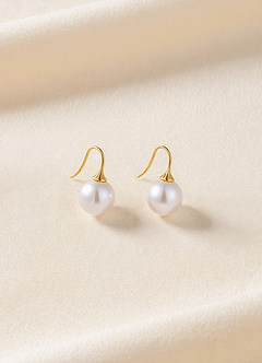 front Orecchini con perle d'acqua dolce da 10 mm