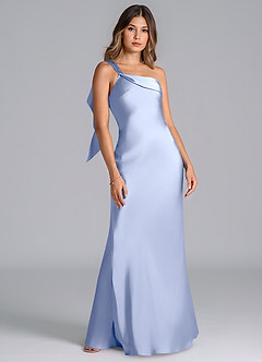 Azazie Driea Brudtärnklänningar Klä av Sjöjungfru i Stretch Satin Ena axeln Is image7