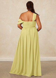 Christian Siriano Bridal for Azazie 1014 Bridesmaid Dresses Lemon Sorbet A-Line Off the Shoulder Chiffon Dress image17