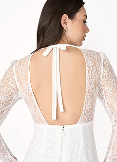Staci White Open Back Lace Mini Dress image4