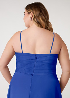 Azazie Arabella Allure Jurken voor bruidsmeisjes Converteerbaar Jurk van Chiffon met A-Lijn Sweetheart Halslijn Koningsblauw image11