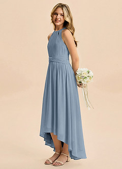 Azazie Elara Junior Klä av A-Line i Chiffong Plisserad image3