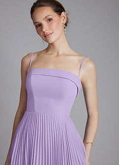 Azazie Mariana Bridesmaid Dresses Lilac A-Line Strapless Chiffon Dress image4