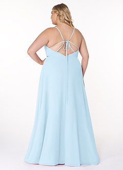 Azazie Everleigh Bridesmaid Dresses Sky Blue A-Line Sweetheart Pleated Chiffon Dress image9
