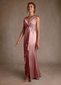 Azazie Santa Monica Mother of the Bride Mekot A-linja Pitsi Lattian pituus Pukeutua image4