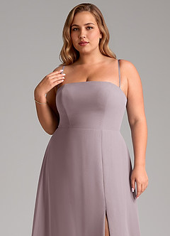 Azazie Wren Bridesmaid Dresses Dusk A-Line Side Slit Chiffon Convertible Dress image11
