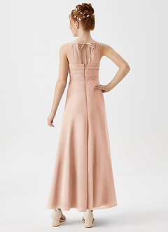 Azazie Mariela Junior English Rose A-Line Pleated Chiffon Dress image2