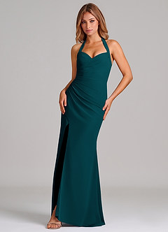 Azazie Emeria Suknie dla druhen Syrena Dekolt w kształcie serca Szyfon Do ziemi Sukienka image1