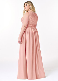 Azazie Harper Bridesmaid Dresses Rosette A-Line Pleated Chiffon Dress image7