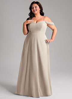 Azazie Marley Bridesmaid Dresses Frost A-Line Off the Shoulder Chiffon Convertible Dress image14