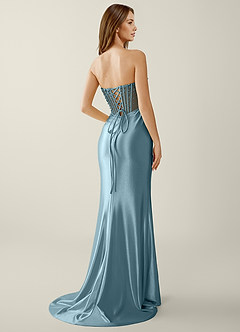 Willa Dusty Blue Sweetheart Neckline Corset Mermaid Prom Dress image2