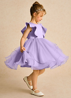 Azazie Chirp vestidos de niña de las flores Vestido de Lila de Tul de Princesa image2