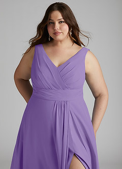 Azazie Karina Bridesmaid Dresses Tahiti A-Line Pleated Chiffon Dress image11