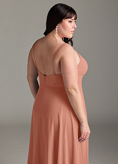 Azazie Akita Robes de demoiselle d'honneur Robe Trapèze en Mousseline de soie Mai Tai image11