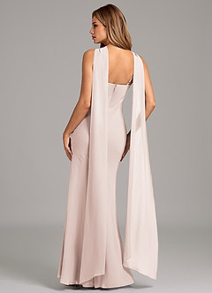 Azazie Kinsley Suknie dla druhen Syrena Pofałdowany Szyfon Do ziemi Sukienka image2