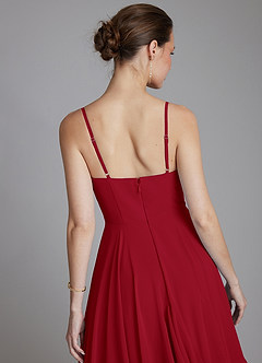 Azazie Zaina Bridesmaid Dresses Scarlet A-Line Chiffon Dress image6