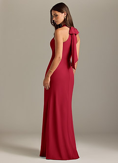 Azazie Doretta Bridesmaid Dresses Scarlet Mermaid Pleated Chiffon Dress image7