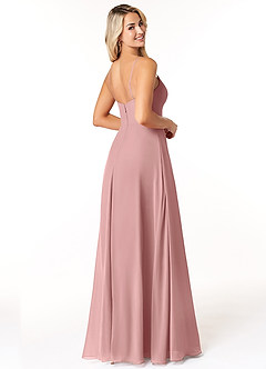 Azazie Moira Bridesmaid Dresses Dusty Rose A-Line Scoop Chiffon Dress image5