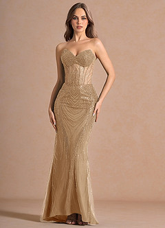 Vestido Champán Largo Acacia image4