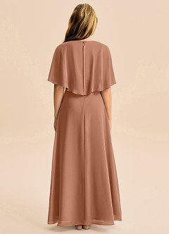 Azazie Maris Junior Abito A-Line in Chiffon Bronzo image2