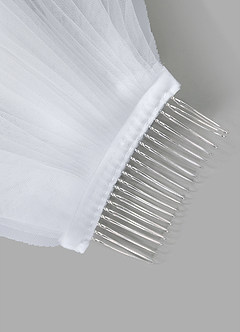 front 3D Flower Cathedral Veil