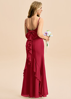 Azazie Lioren Junior 인어 절하다 쉬폰 플로어 길이 주니어 신부 들러리 드레스 image1