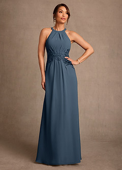 Azazie Georgie Mother of the Bride Dresses Neptune A-Line Lace Chiffon Dress image1