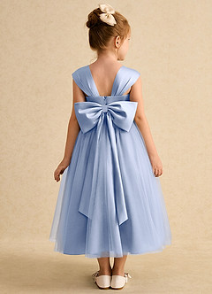 Azazie Chickadee Flower Girl Dresses Ice Ball-Gown Sweetheart Neckline Matte Satin Dress image3