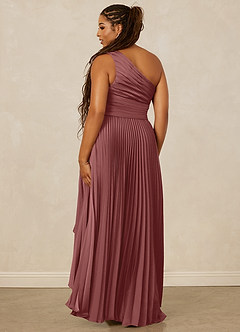 Christian Siriano Bridal for Azazie 1008 Bridesmaid Dresses Amethyst A-Line One Shoulder Stretch Satin Dress image10