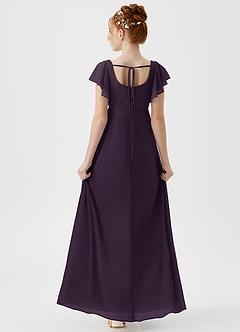 Azazie Bondi Junior Dusty Sage A-Line Side Slit Mesh Dress image2