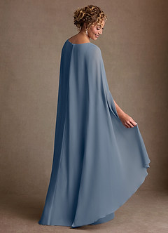 Azazie Boudica 신부의 어머니 드레스 A라인 주름진 쉬폰 플로어 길이 드레스 image4