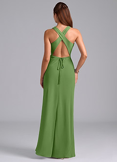 Azazie Evadne Suknie dla druhen Osłona Pofałdowany Szyfon Do ziemi Sukienka image7