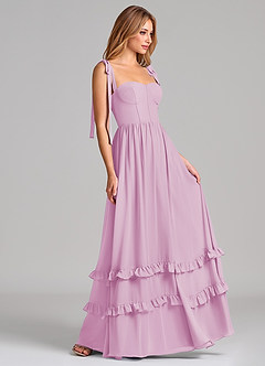 Azazie Anastacia Bridesmaid Dresses Candy Pink A-Line Sweetheart Neckline Chiffon Dress image3