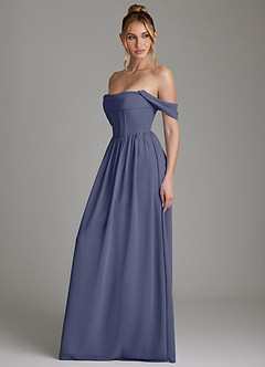 Azazie Caterina Bridesmaid Dresses Stormy A-Line Corset Chiffon Dress image9