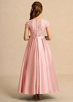 Azazie Bunny Girl Jurken voor bloemenmeisjes Baljurk Jurk van Kant Rozet image2