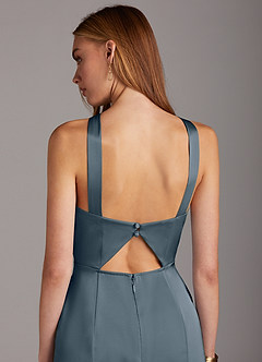 Azazie Elana Brautjungfernkleider Etui Seitliche Cut-Outs Stretch-Satin Kleid Zwielichtviolett image5