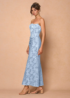 Vestido Azul Pálido Largo Ezrena image6