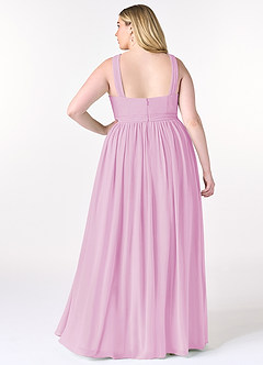 Azazie Elvira Bridesmaid Dresses Candy Pink A-Line Pleated Chiffon Dress image8