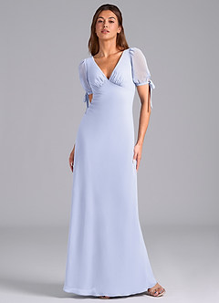Azazie Pheby Bridesmaid Dresses Lavender A-Line Pleated Chiffon Dress image1