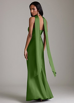 Azazie Saylor Brudtärnklänningar Klä av Sjöjungfru i Stretch Satin Axelbandslös Basilika image8