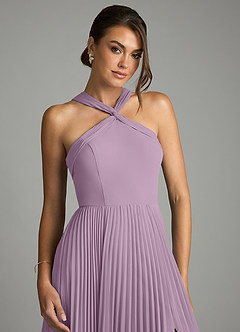 Azazie Afra Bridesmaid Dresses Wisteria A-Line Pleated Chiffon Dress image5