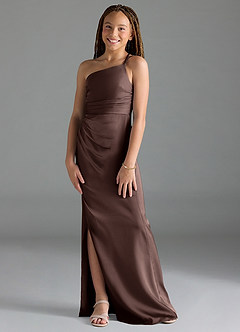 Azazie Eren Junior Klä av Tubklänning i Stretch Satin Plisserad image4