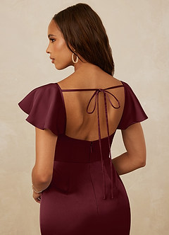 Christian Siriano Bridal for Azazie 1005 Brautjungfernkleider Etui Herzausschnitt Stretch-Satin Kleid Cabernetrot image3