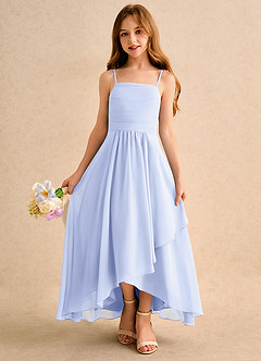 Azazie Twilight Dance Girls Formal Blumenmädchenkleider A-Linie Plissee Chiffon Kleid Lavendel image4